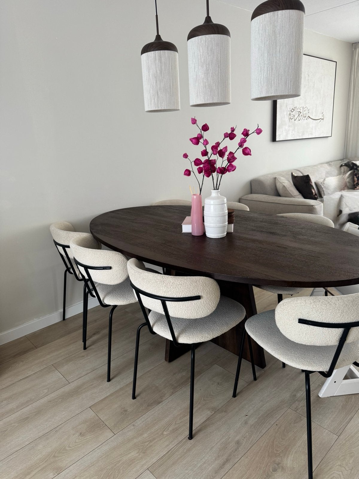 6 Kwantum eetkamerstoelen, comfortabel en stijlvol, Huis en Inrichting, Ophalen, Gebruikt, Overige kleuren, Stof