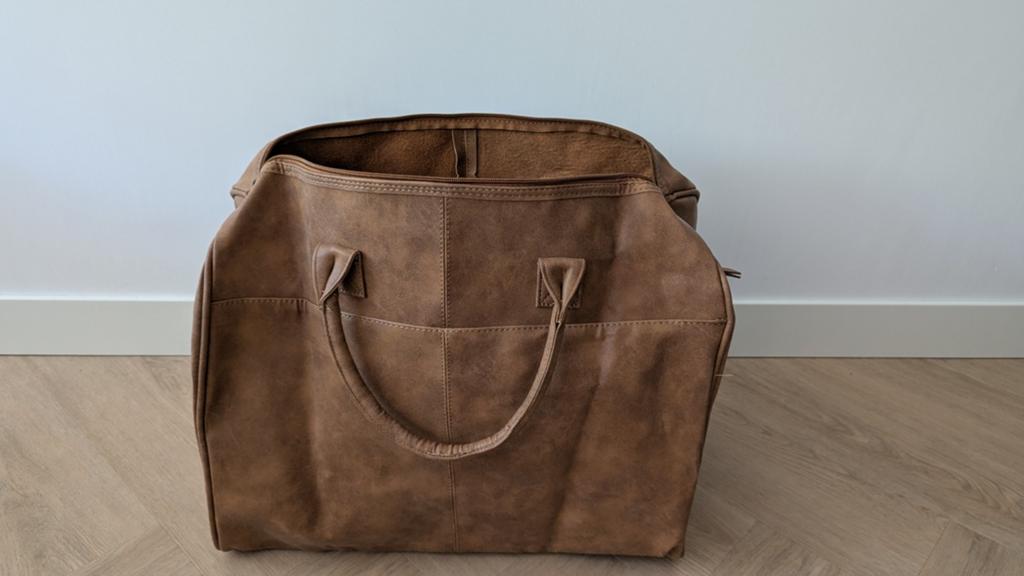 Stijlvolle Bruine Reistas / Weekendtas, Ophalen, 40 tot 60 cm, 30 cm of meer, Bruin