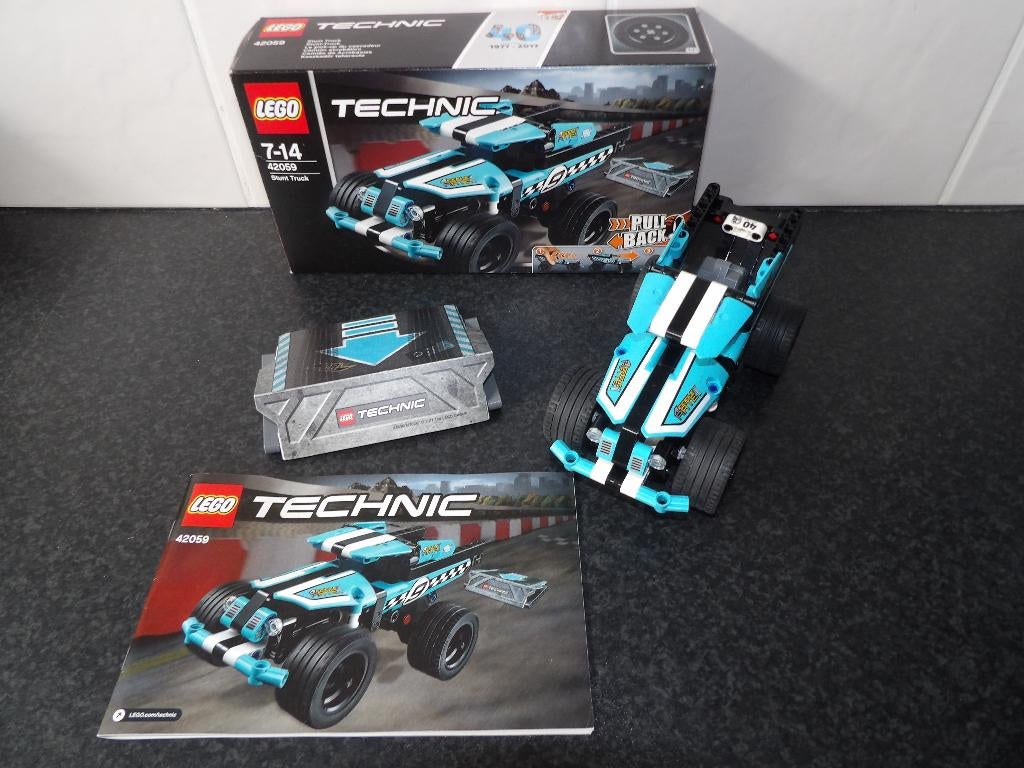 als nieuw Lego Technic 42059 Stunttruck (pullback) incl doos, Compleet, Lego, Ophalen of Verzenden, Zo goed als nieuw