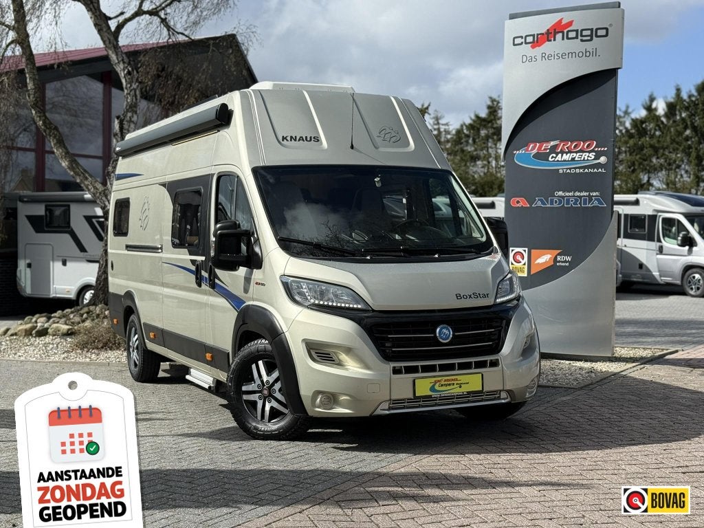 Knaus Boxstar Freeway 630 buscamper lengtebedden NIEUWSTAAT, Standaard zit, Ringverwarming, Fiat, 6 tot 7 meter