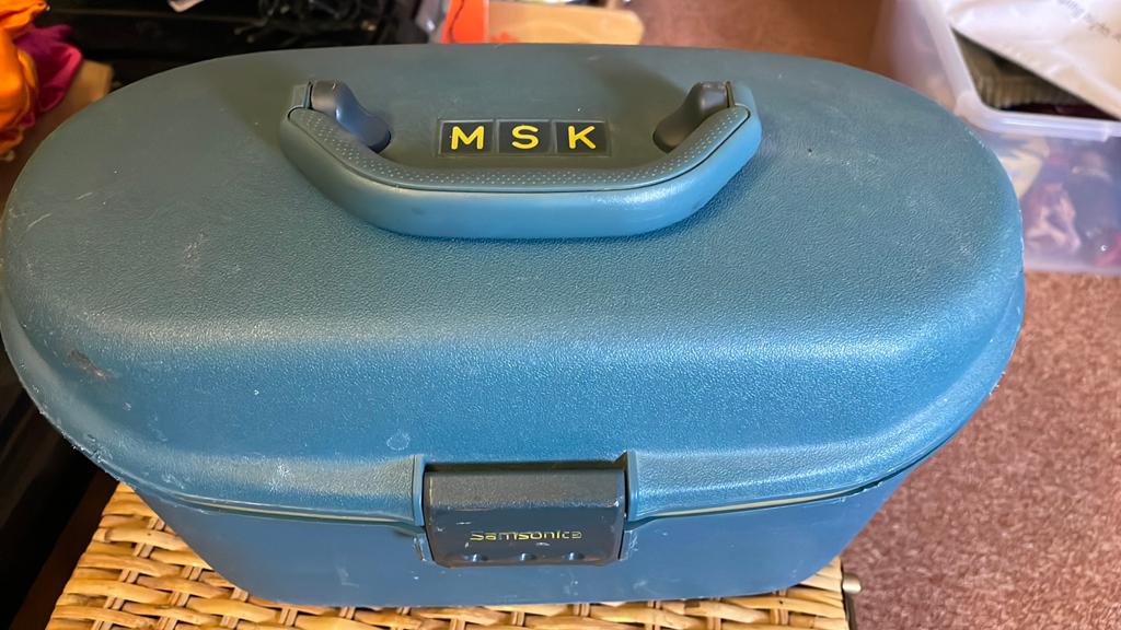 Beautycase Samsonite groen, Gebruikt, Met slot, Ophalen of Verzenden, Hardcase