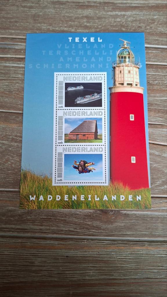 Postfris velletje.  Texel 3. Persoonlijke. Waddengebied, Ophalen of Verzenden