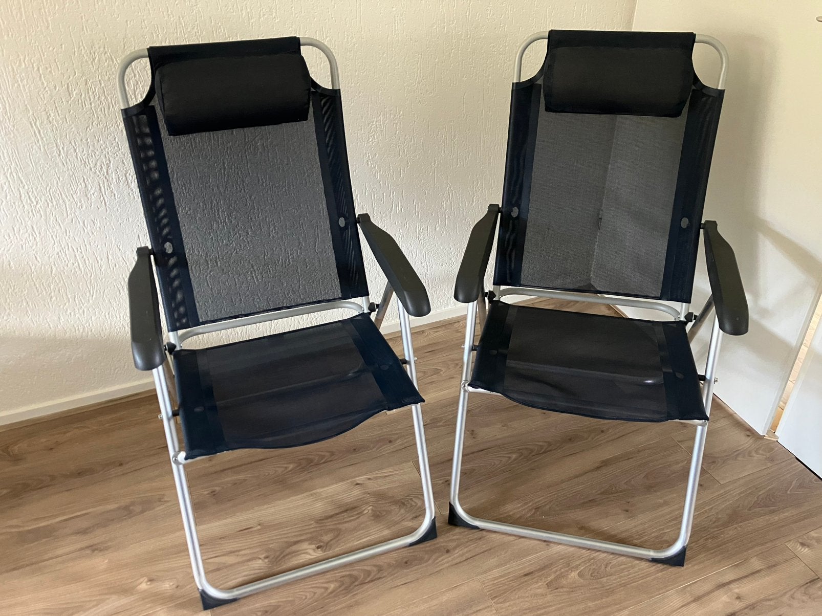 2x Vrijbuiter Outdoor Campingstoelen - Donkerblauw, Ophalen, Gebruikt, Campingstoel
