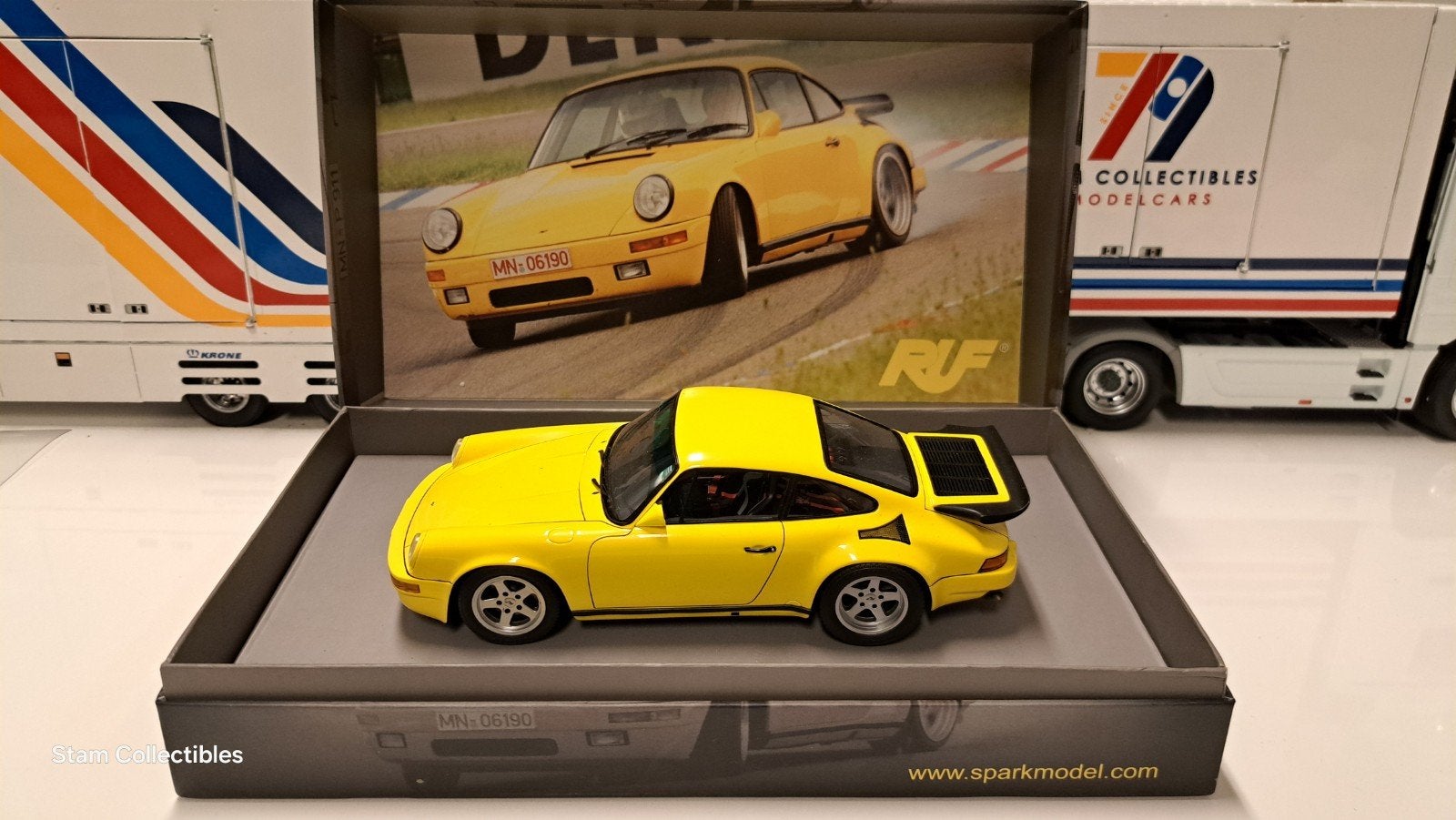 SPARK Porsche 911 930 RUF CTR Yellowbird Yellow - 1987, Overige merken, Auto, Ophalen of Verzenden, Zo goed als nieuw