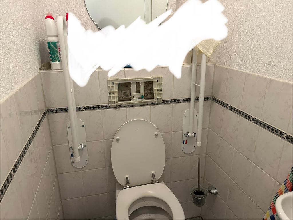 Handgreep Wc toilet beugel set ouderen senioren wit badgreep, Diversen, Ophalen, Zo goed als nieuw