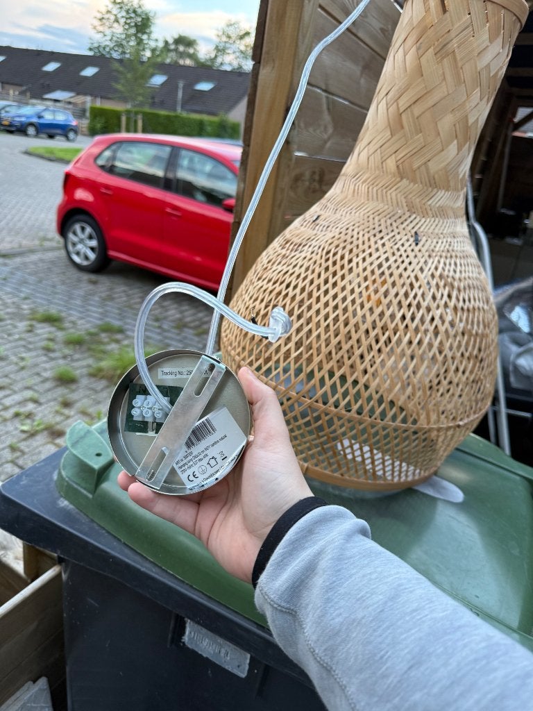 Sfeervolle rotan hanglamp – natuurlijke uitstraling, Ophalen, Gebruikt, Hout, Minder dan 50 cm