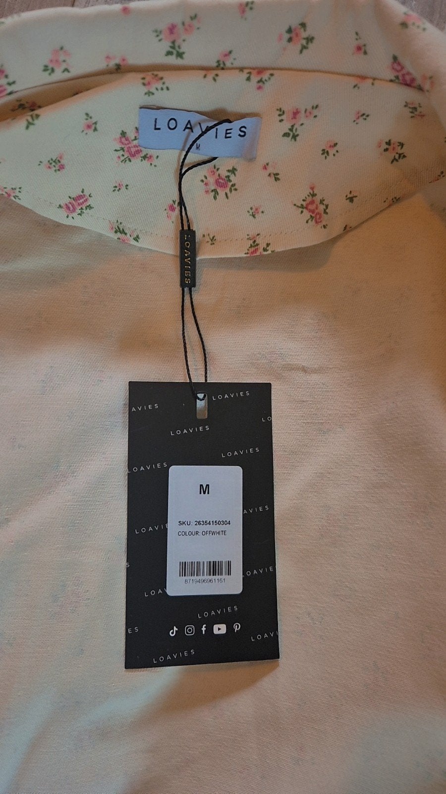 Loavies blouse met bloemenprint en ruches - Maat M, Ophalen of Verzenden