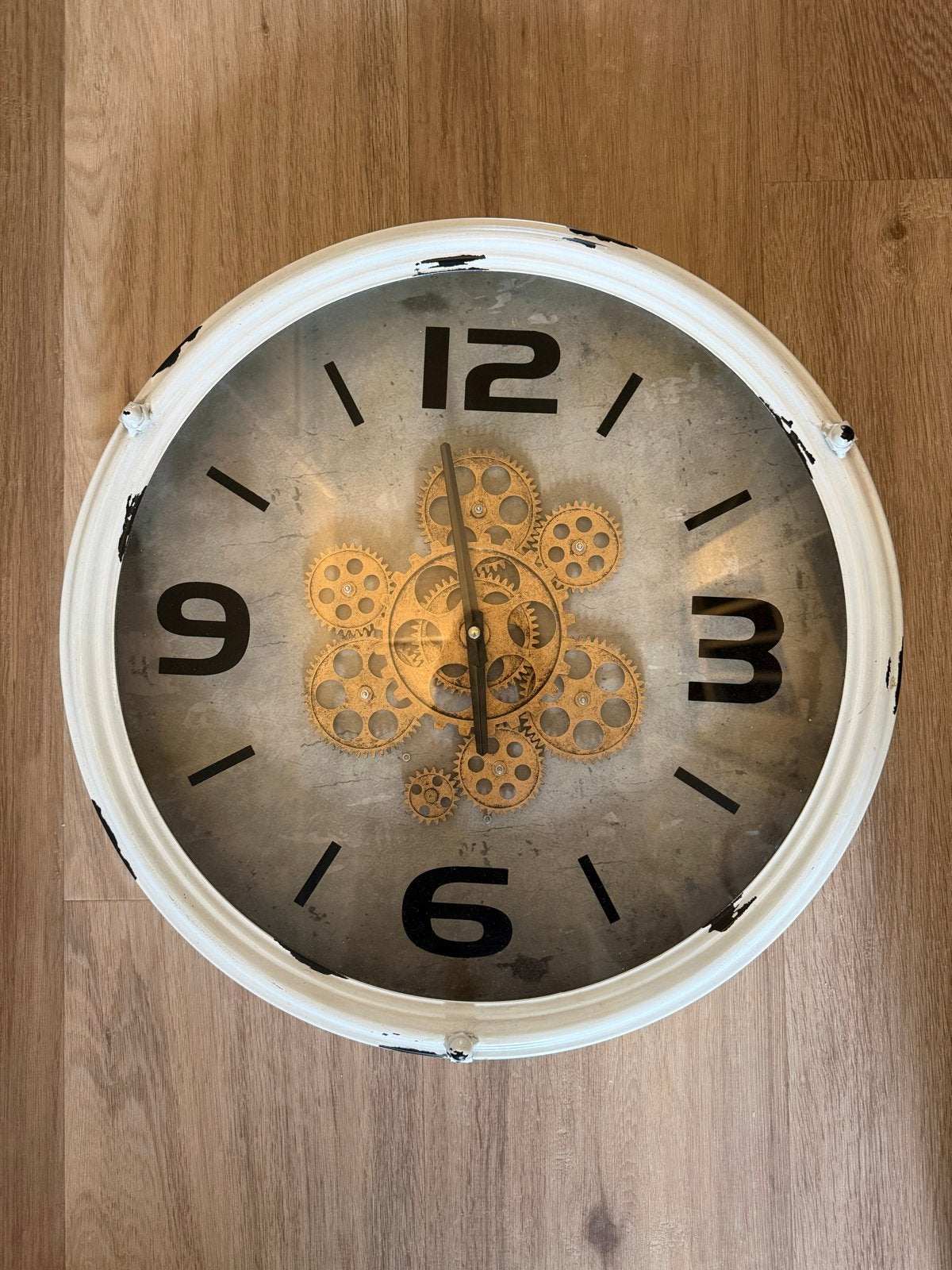 Mooie klok met zichtbare tandwielen, Ophalen, Analoog, Industrieel, Overige merken