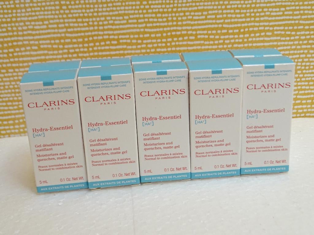 Clarins Hydra-Essentiel Matte Gel 40ml (8 proefjes), Ophalen of Verzenden, Nieuw, Gehele gezicht, Verzorging