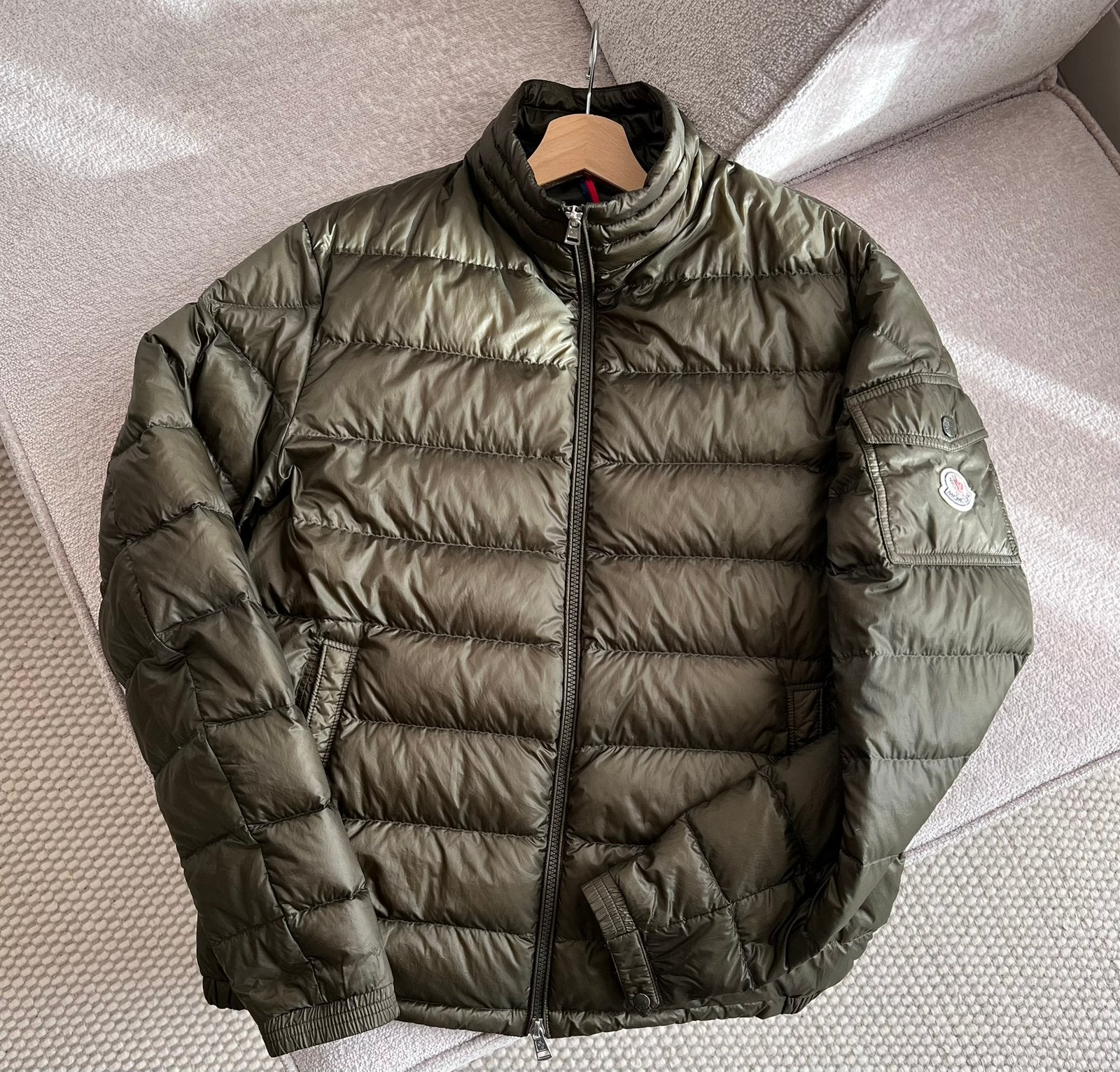 Moncler zomer- tussen jas  maat L orgineel, Kleding | Heren, Ophalen of Verzenden, Zo goed als nieuw, Zwart