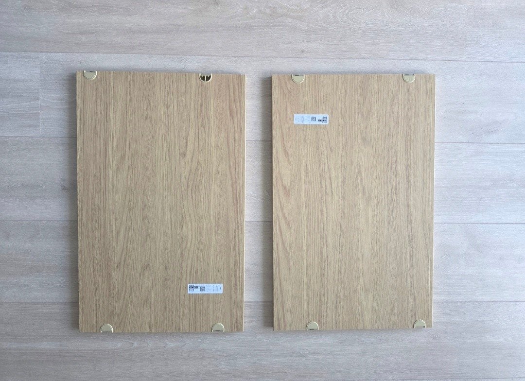 2 x BOAXEL Plank, eikenpatroon, 60x40 cm, Ophalen, Zo goed als nieuw