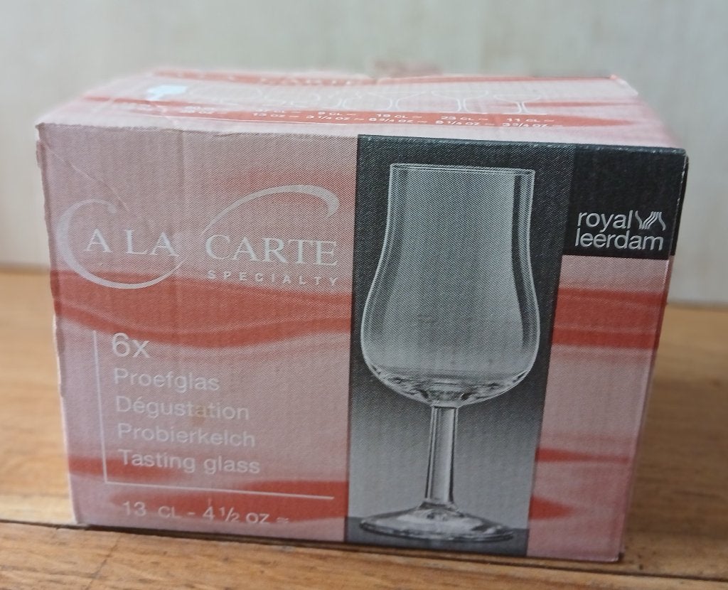 Set van 6 tulp-proefglazen, Royal Leerdam, nieuw in doos., Glas of Glazen, Overige merken, Ophalen of Verzenden, Overige stijlen