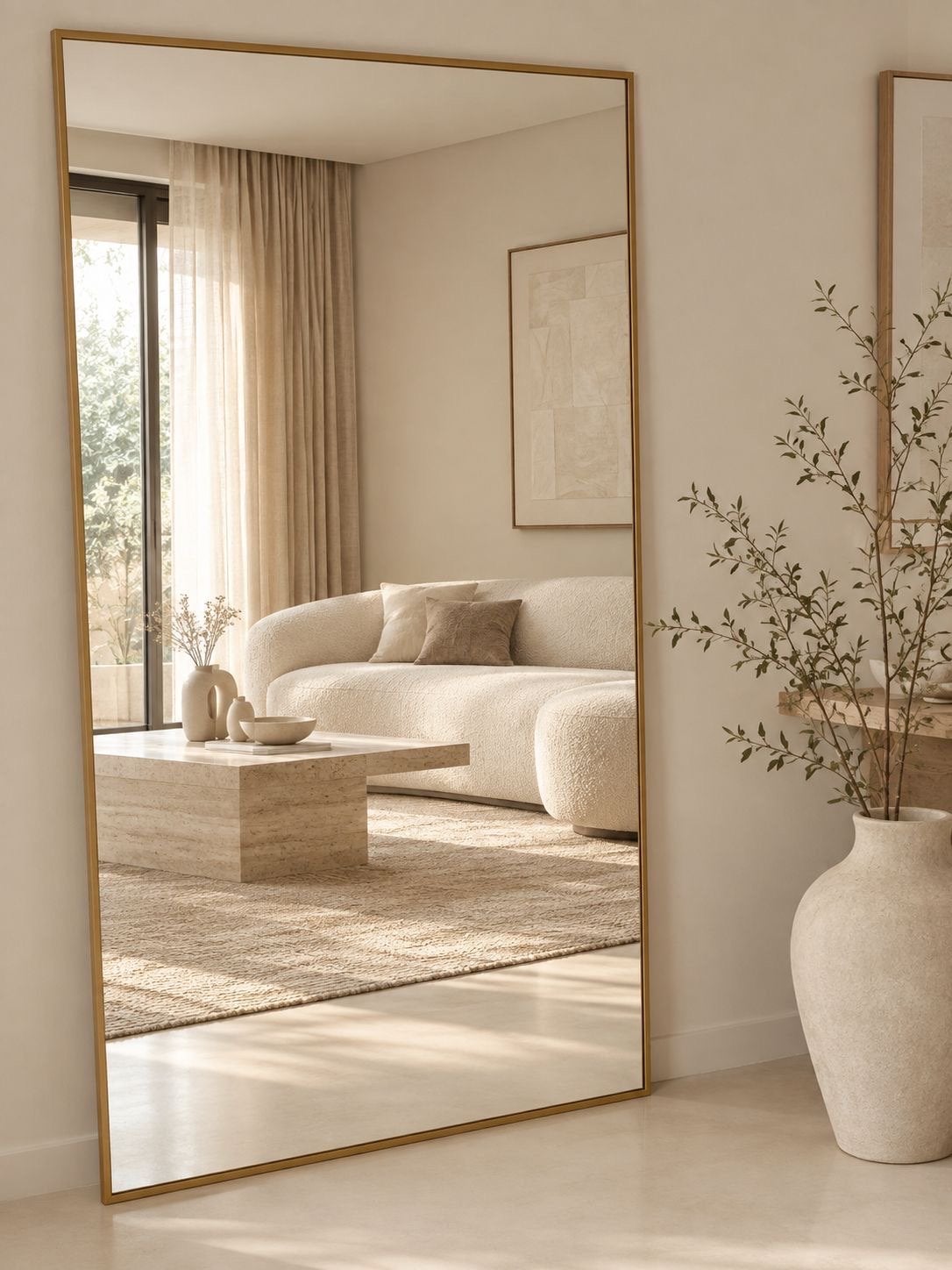 Grote staande spiegel gouden frame 100x180cm gratis bezorgd, Huis en Inrichting, Nieuw, Ophalen of Verzenden, 75 tot 100 cm, 150 tot 200 cm
