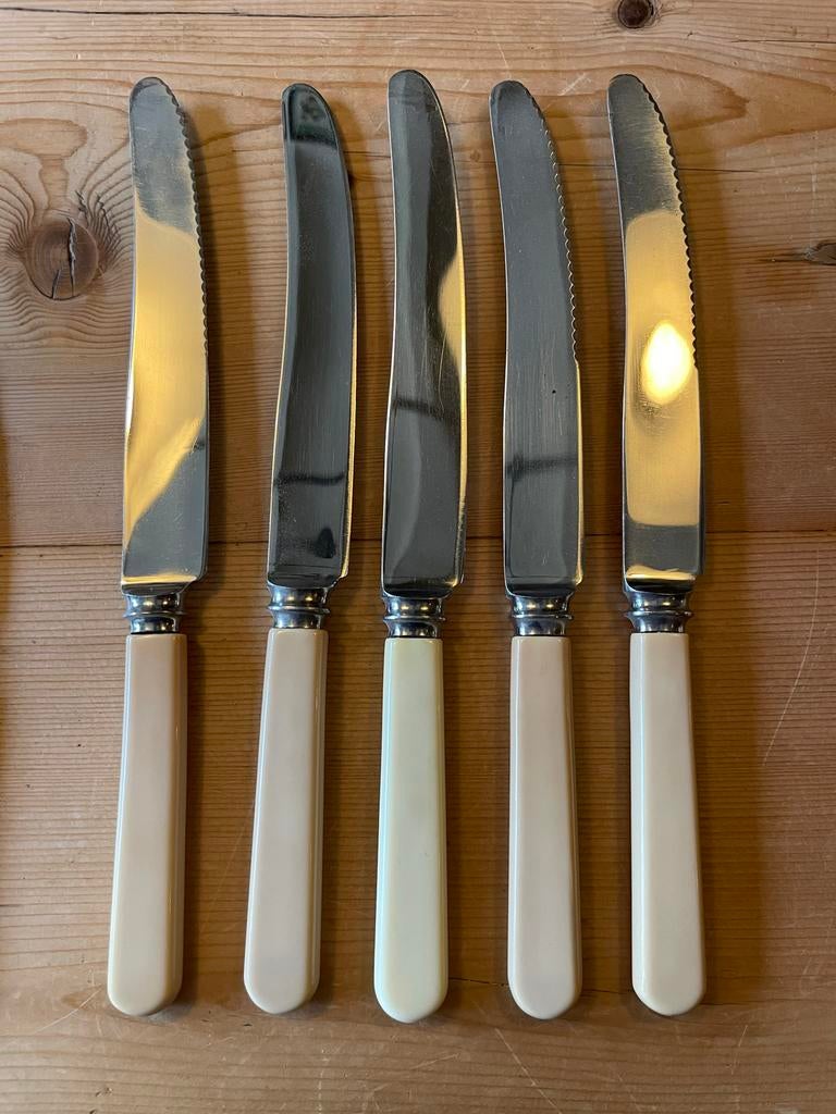 Antieke messen met benen heft - 5 grote, 6 kleine, Antiek en Kunst, Antiek | Bestek, Ophalen of Verzenden