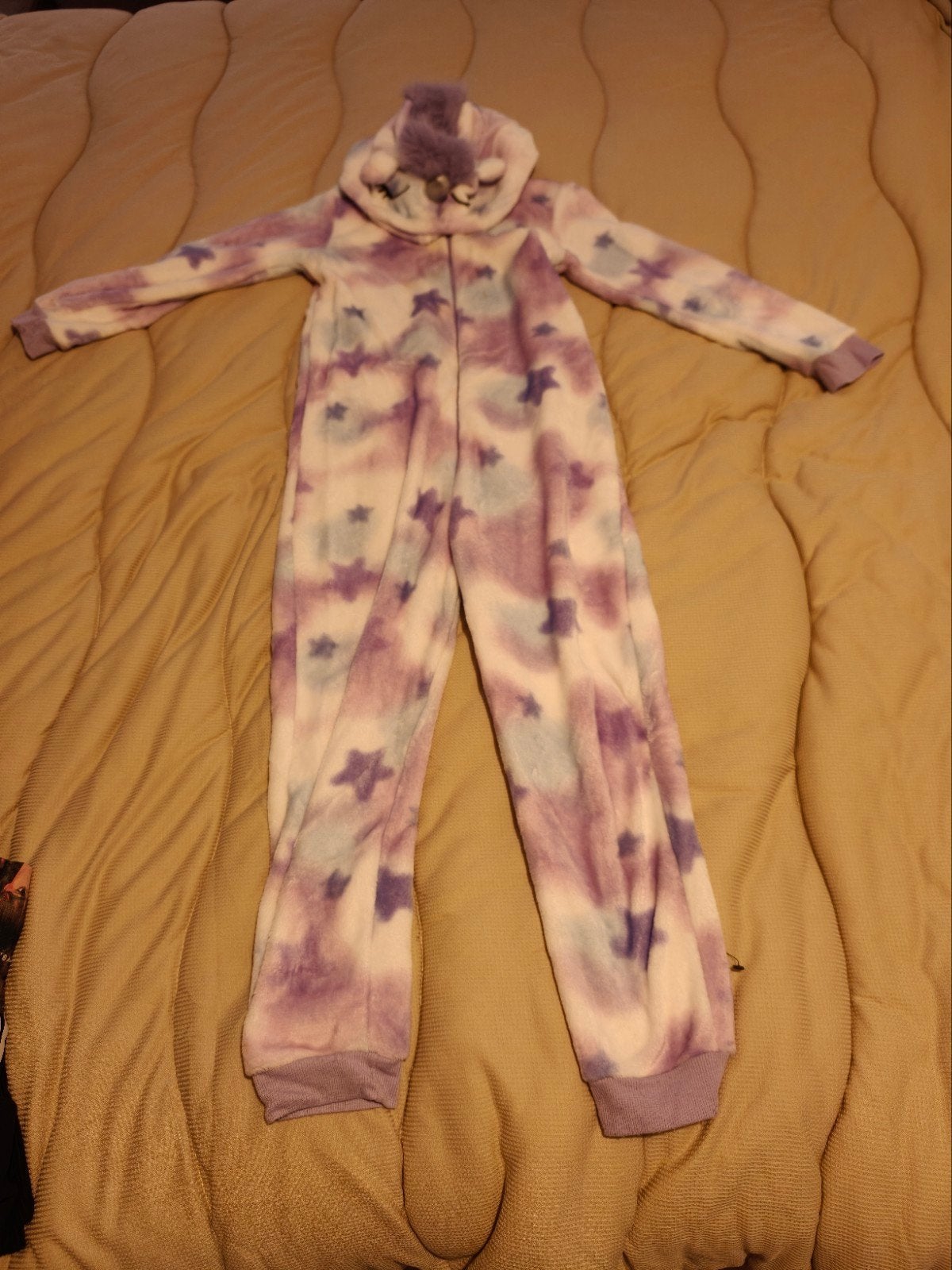 Zachte Eenhoorn Onesie voor Kinderen - Paars/Wit met Sterren, Ophalen of Verzenden, Gebruikt, Onbekend, Meisje