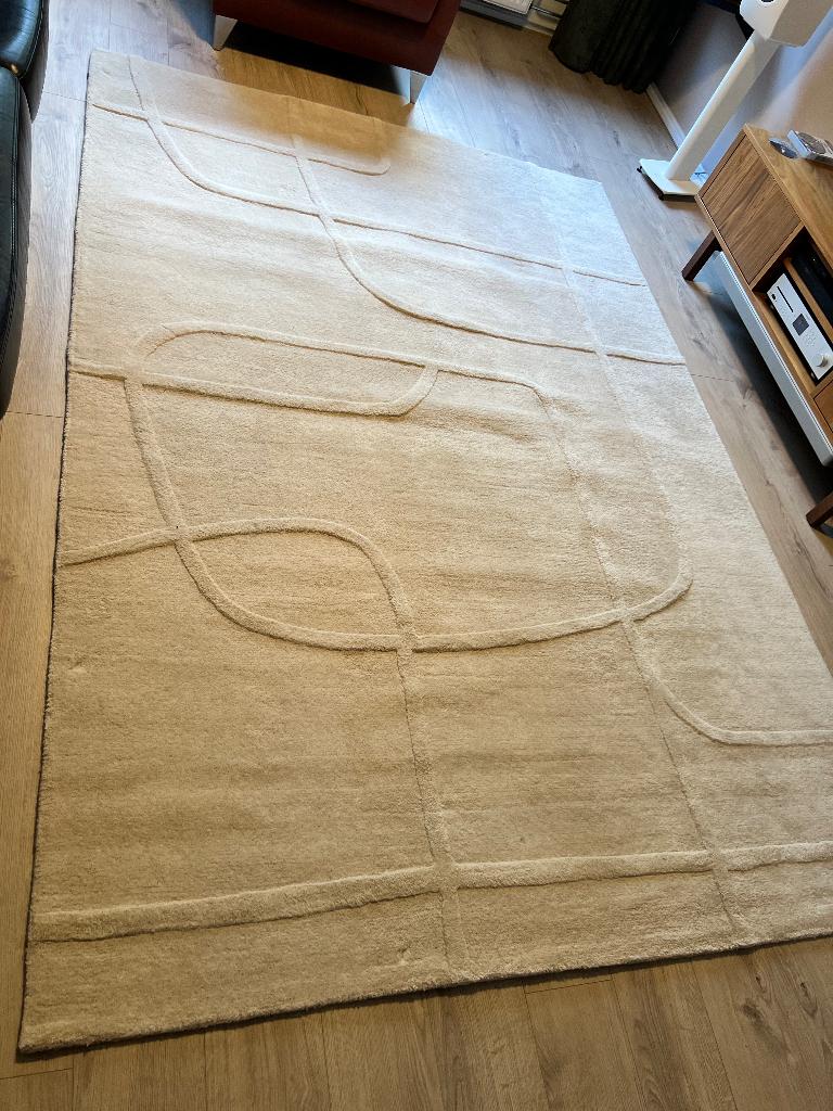 Studio LIVIT 100% wol Vloerkleed 290x200, Ophalen, Crème, 200 cm of meer, Zo goed als nieuw