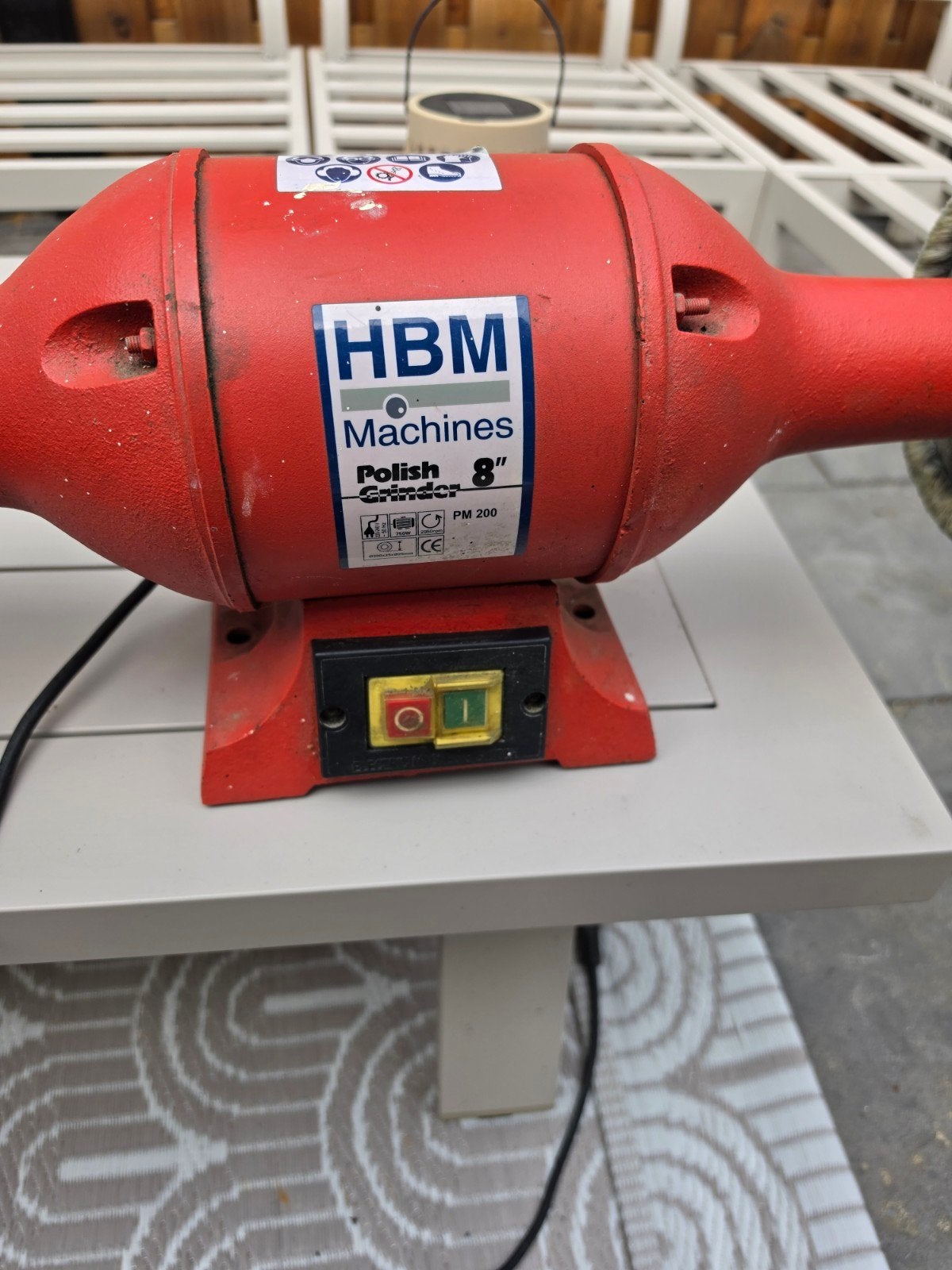 HBM Polijstmachine PM200 - Krachtige 8" Polijstmolen, Ophalen, Gebruikt, Minder dan 600 watt, Overige typen