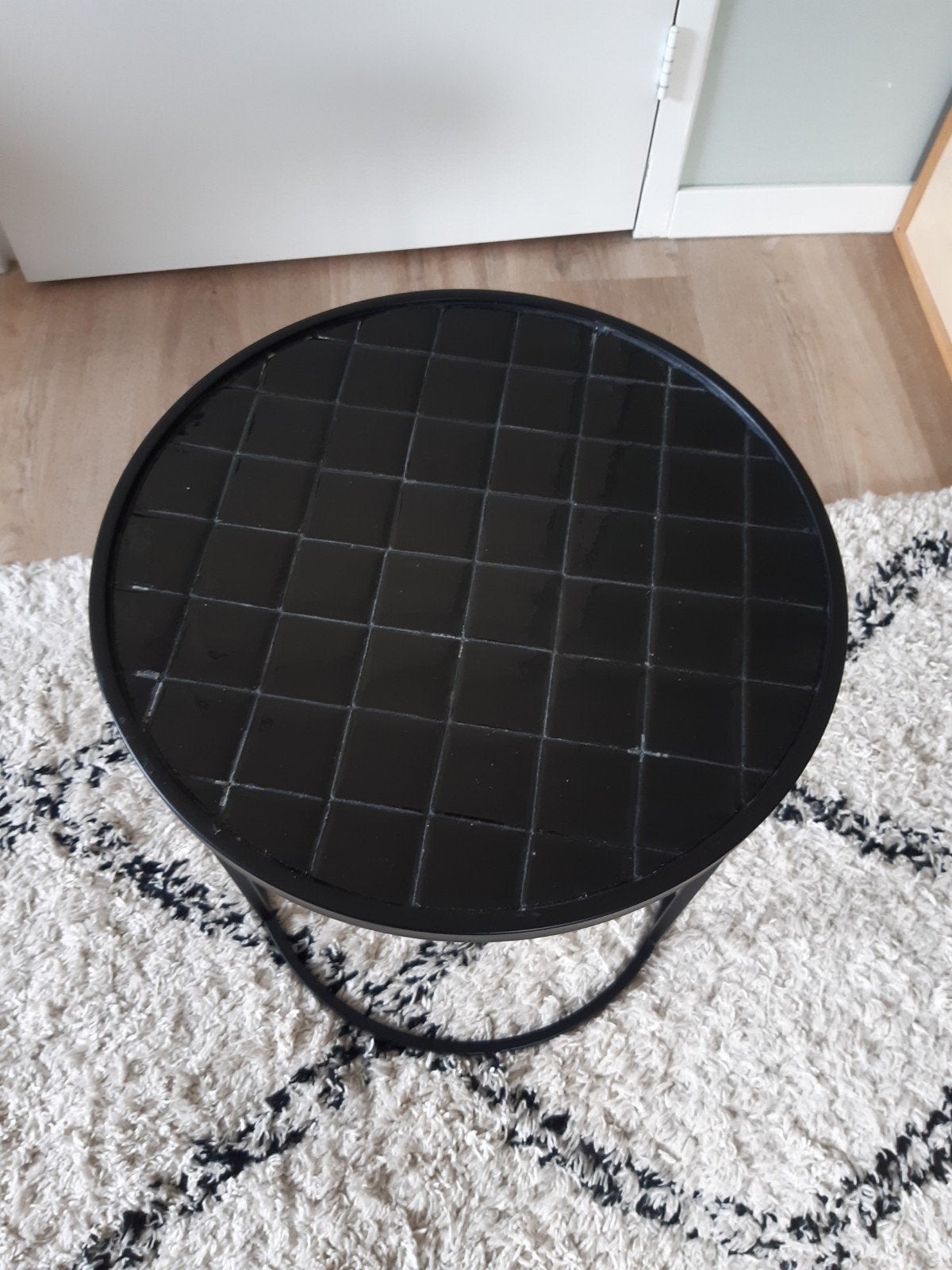 Zuiver Glazed bijzettafel - Zwart, 45 tot 60 cm, Minder dan 55 cm, Gebruikt, Modern, Industrieel