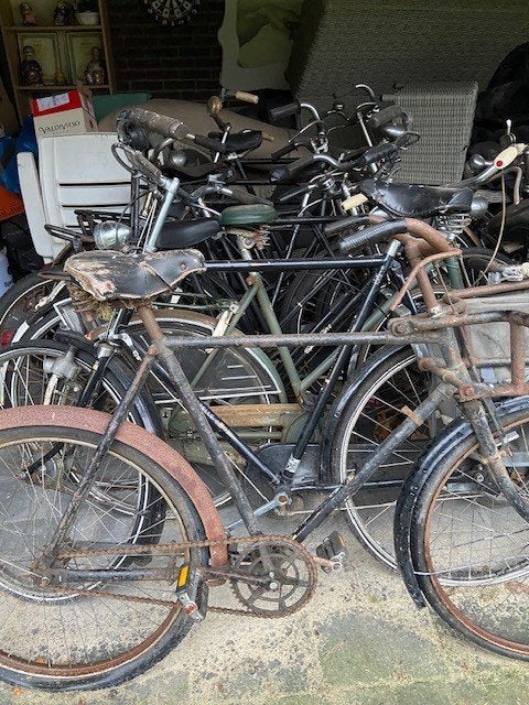 partij 23 x oldtimer fietsen oma opa fietsen, vrachtfietsen, Fietsen en Brommers, 55 tot 59 cm, Ophalen of Verzenden, Overige merken
