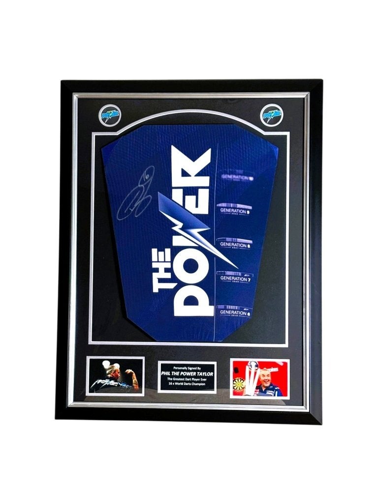 Phil “The Power” Taylor gesigneerd dartshirt Deluxe Frame, Shirt, Info@sportmemorabilianetherlands.com, Nieuw, Ophalen of Verzenden