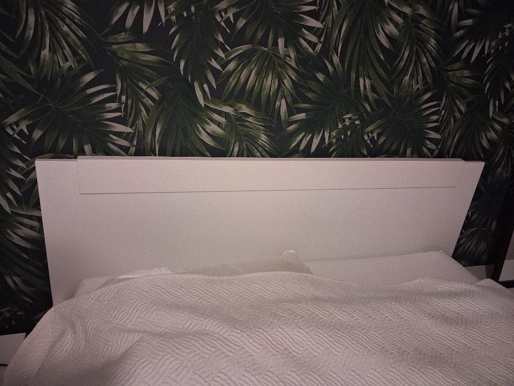 2 persoonsbed 140x200 + matras, Ophalen, Gebruikt, Wit, Tweepersoons