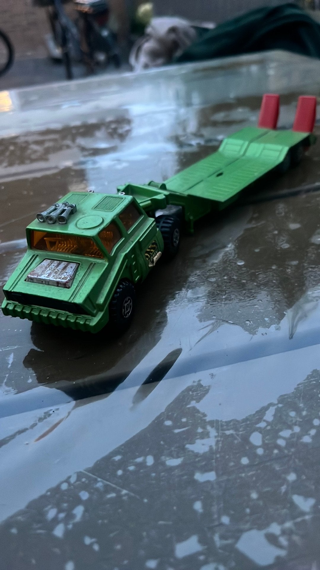 Vintage Matchbox K109 - tank transporter - 1974, Ophalen of Verzenden, Zo goed als nieuw