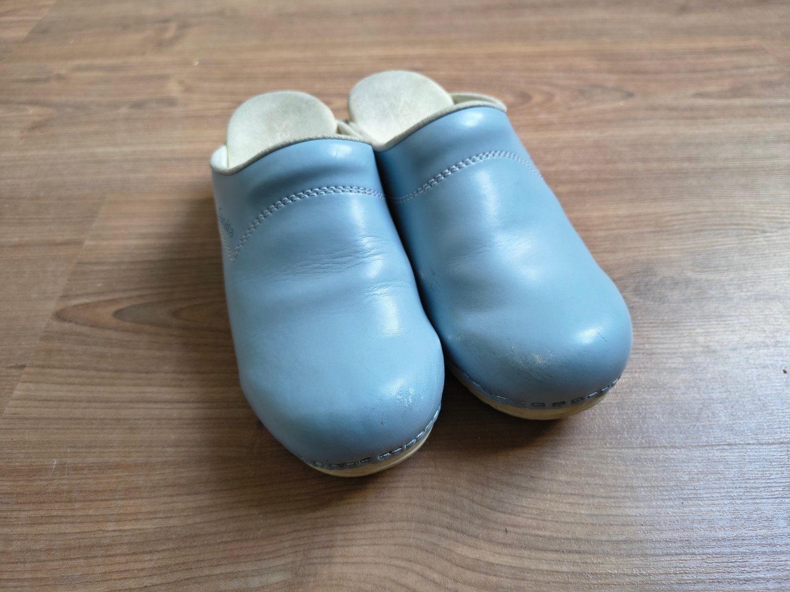 Sanita klompen maat 39 - Lichtblauw, Ophalen, Blauw, Gedragen, Werkschoenen