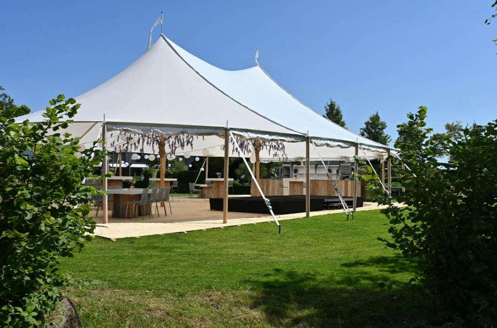 Sailcloth tent 14x20 te koop, stretchtent, feesttent, Tuin en Terras, Partytenten, Zo goed als nieuw, Minder dan 5 meter, Ophalen