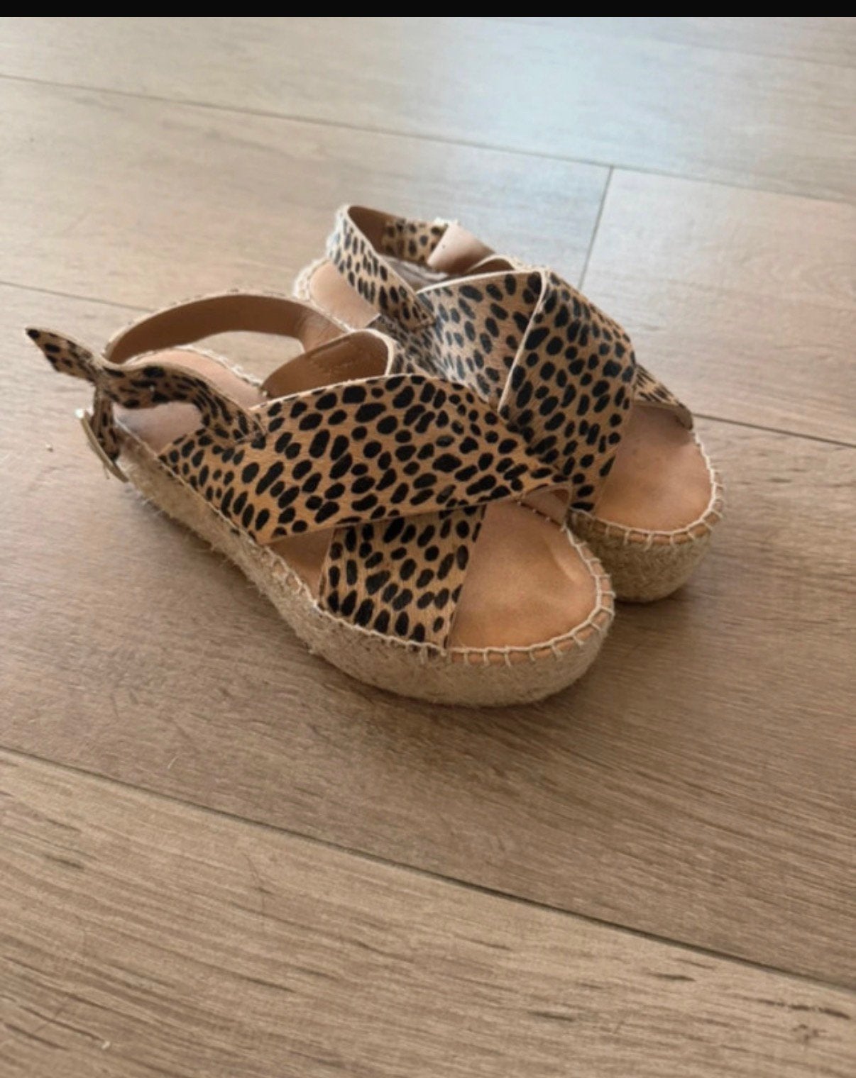 Sascha plateau sandaal panter maat 36, Kleding | Dames, Schoenen, Ophalen of Verzenden, Zo goed als nieuw