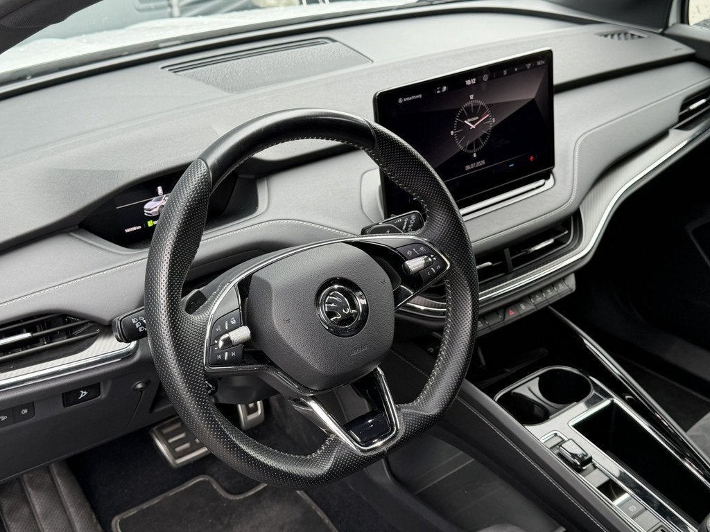 Skoda Enyaq iV BWJ 2022 | 60 Sportline SOH 91,72% | SPORTSTO, Automaat, Gebruikt, 110 €/maand, Wit