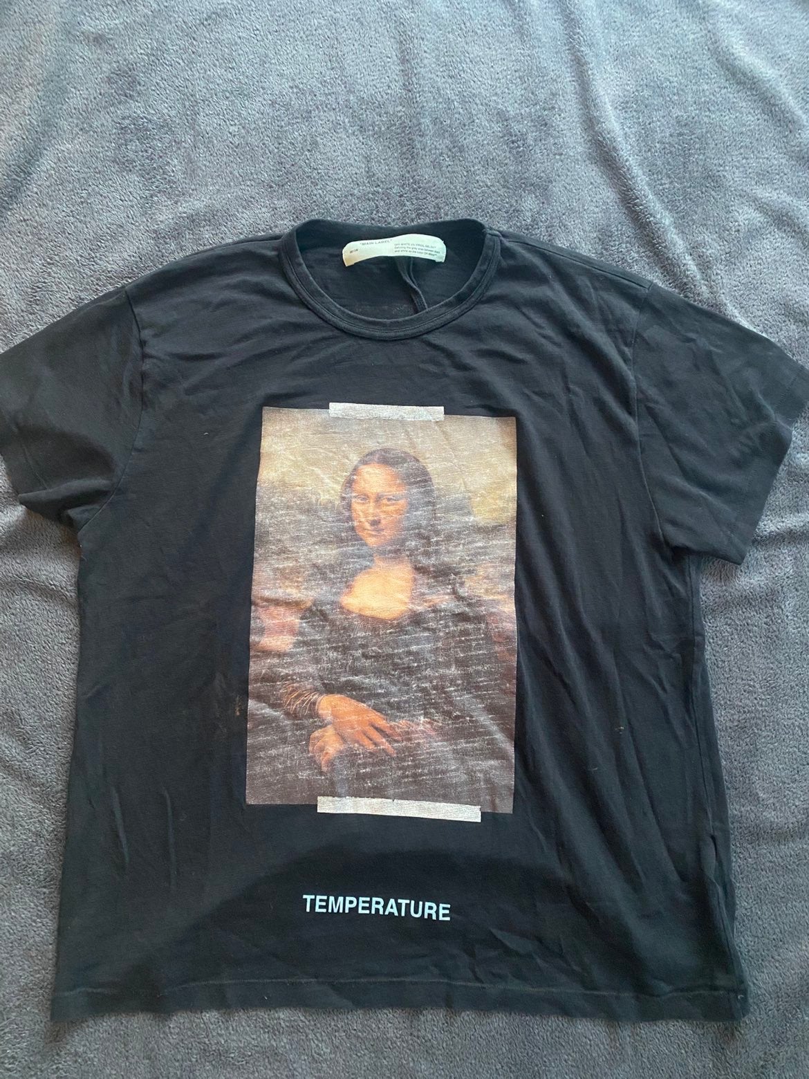 Off-White Mona Lisa Black Tee, Ophalen of Verzenden, Zo goed als nieuw, Maat 52/54 (L), Zwart