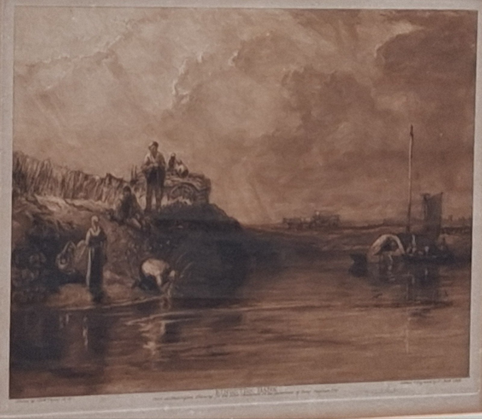 Frank Short(1857-1945),Kingston Bank. 1896 * Zie tekst., Ophalen, 1800 - 1899, Ets, 41 cm