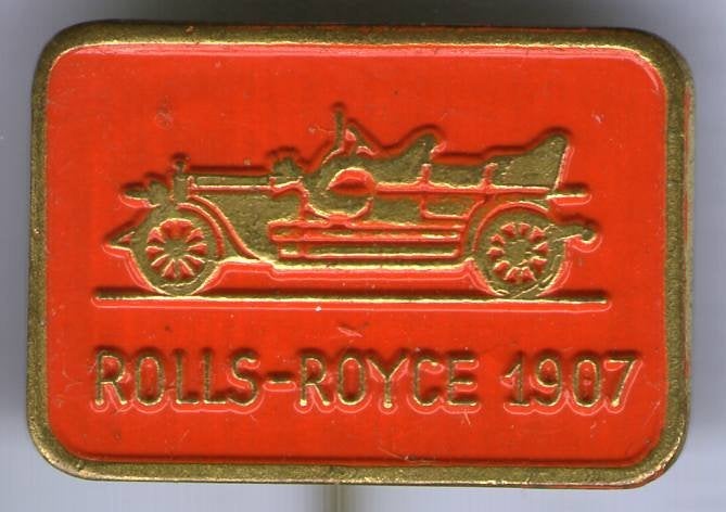 Rolls Royce 1907 rood/koper oldtimer auto speldje ( C_223), Ophalen of Verzenden, Zo goed als nieuw, Transport, Speldje of Pin