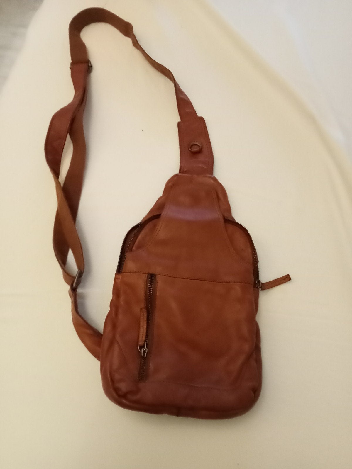 Nieuwe leren Cross Bodysling tas, Ophalen of Verzenden, Nieuw, Bruin, Schoudertasje