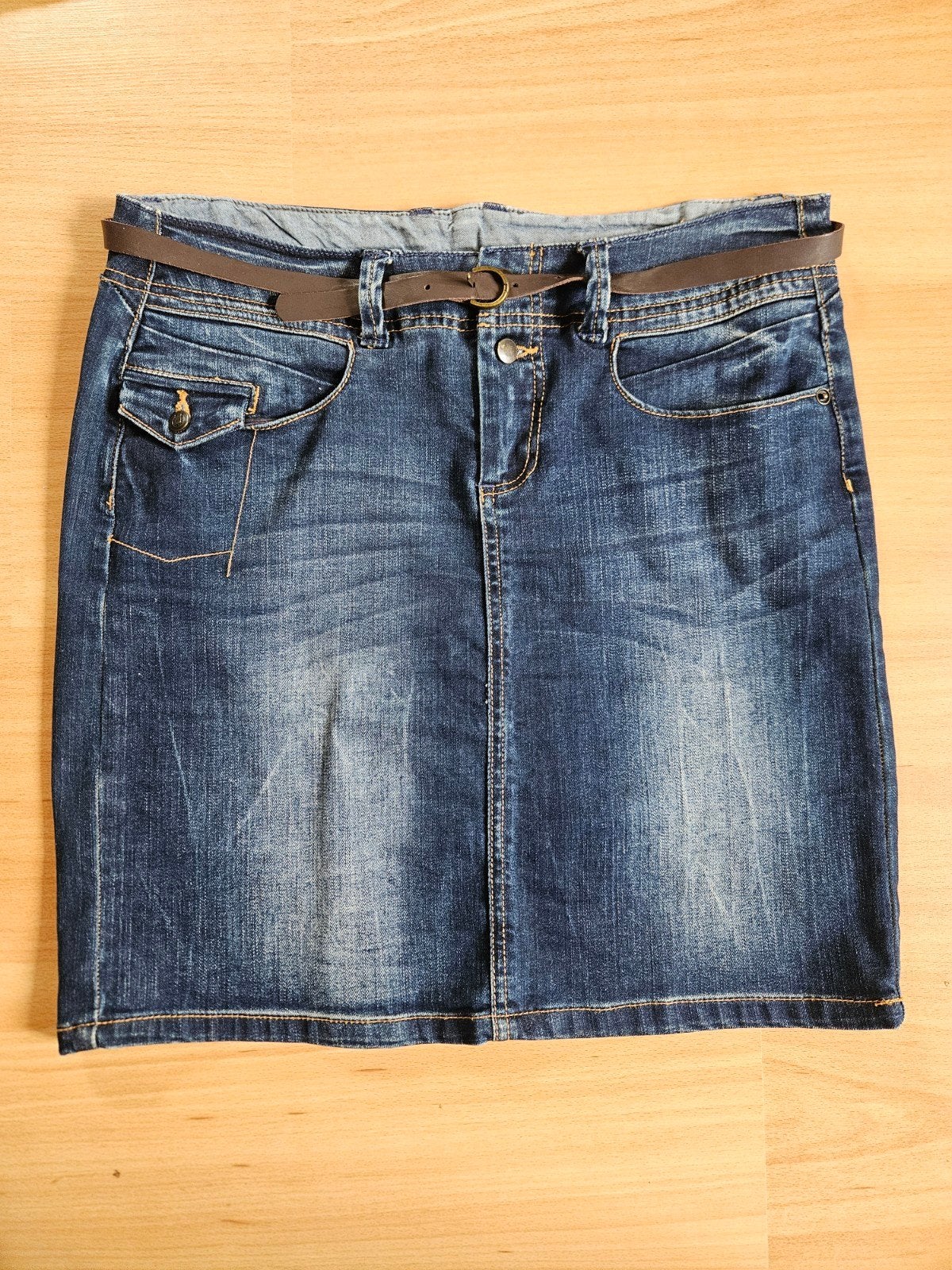 Vero Moda Jeans spijkerrok met riem - Maat 38, Maat 38/40 (M), Blauw, Ophalen of Verzenden, Zo goed als nieuw