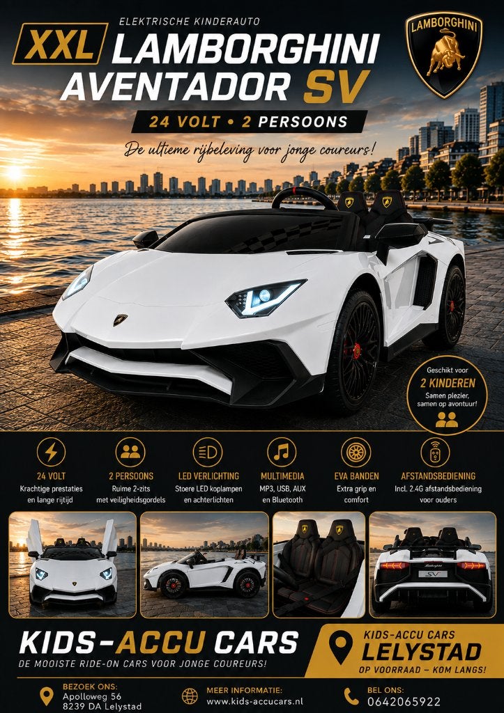 Kinderauto XXL Lamborghini Aventador SV 24V 2-persoons, Kinderen en Baby's, Speelgoed | Buiten | Accuvoertuigen, Ophalen, Nieuw