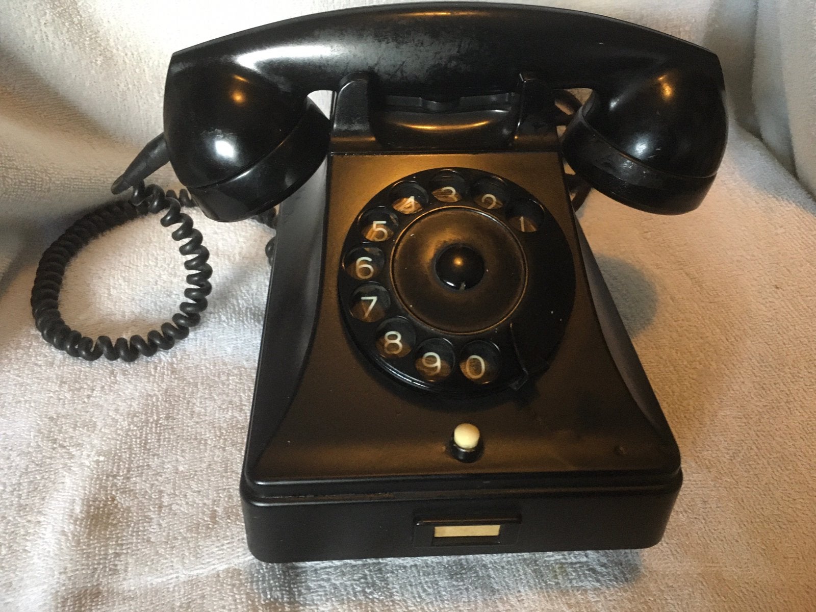 Bakelieten “STANDARD”Telefoon met Unique hoorn jaren 50, Ophalen of Verzenden, Gebruikt, Bakeliet