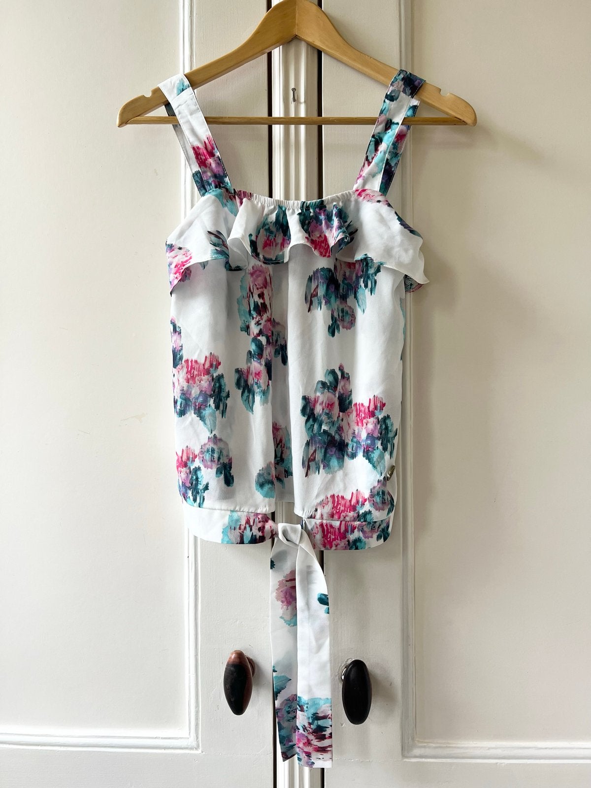 Delousion by Lou Witte top met bloemenprint, maat XS, Wit, Nieuw, Ophalen of Verzenden, Zonder mouw
