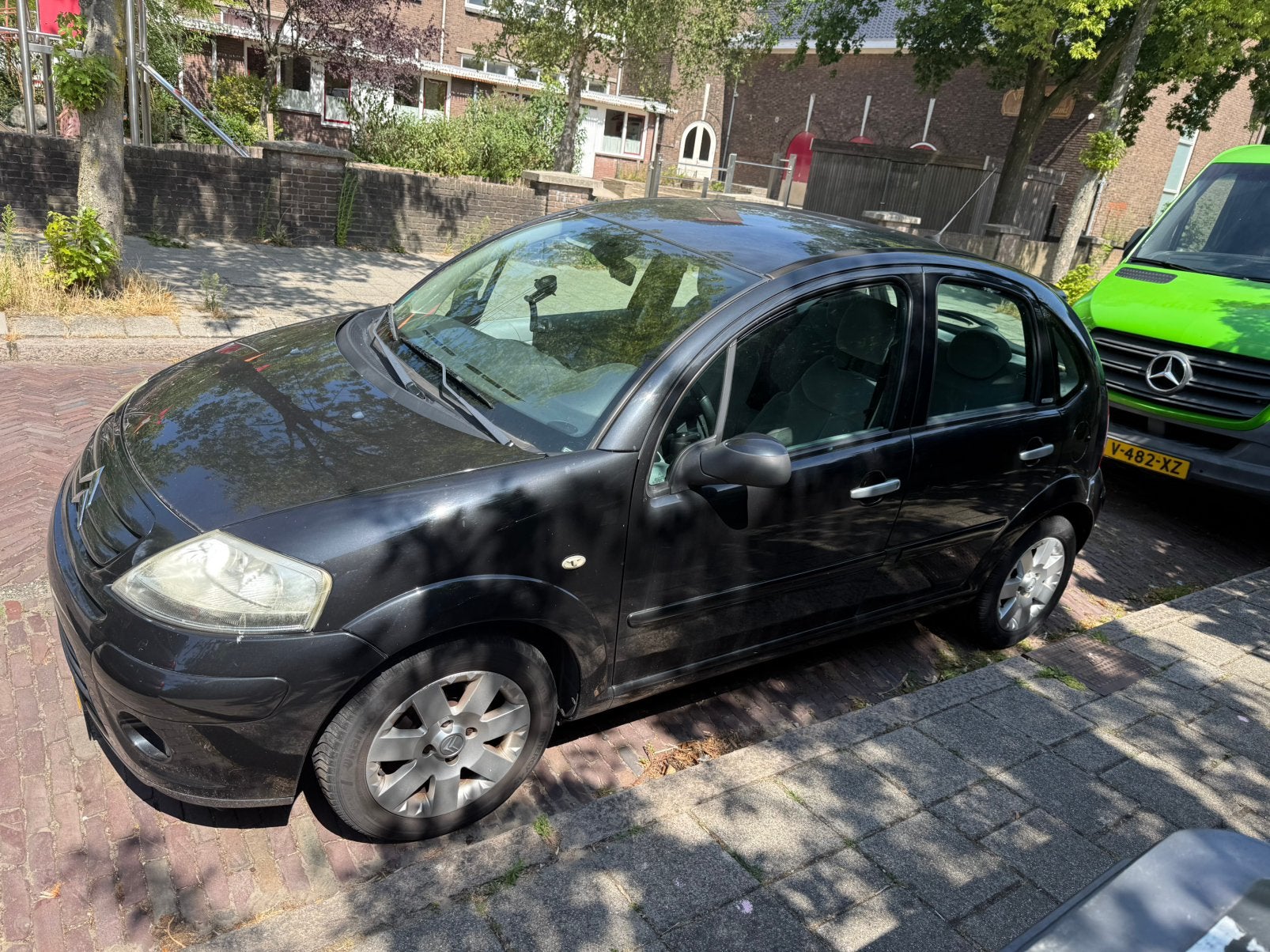 Citroën C3 1.4 I 16V 2009 Zwart, Auto's, Parkeersensor, 4 cilinders, Zwart, Origineel Nederlands