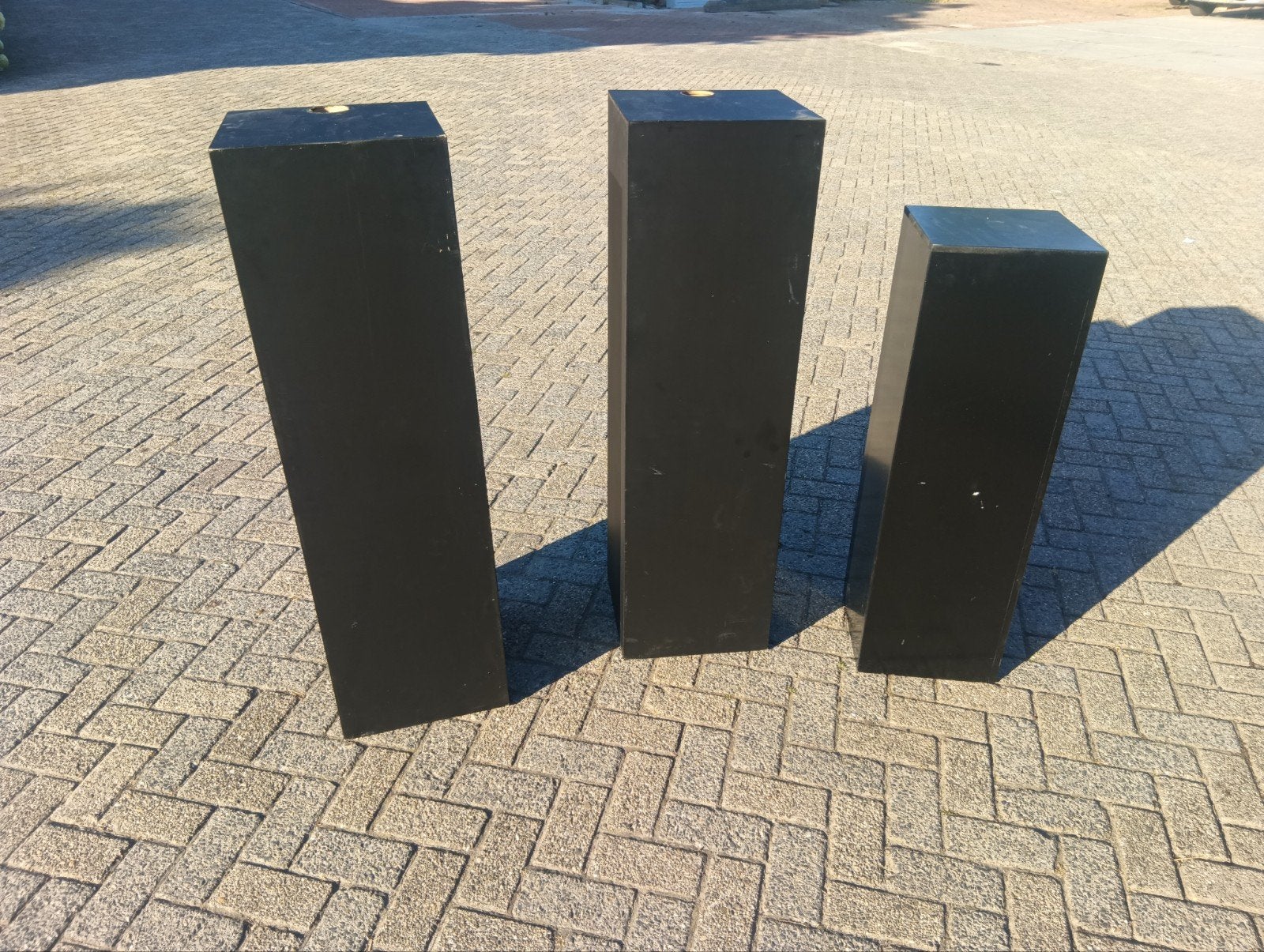 Set van 6 Zwarte Sokkels/Pilaren - Diverse Maten, Ophalen of Verzenden