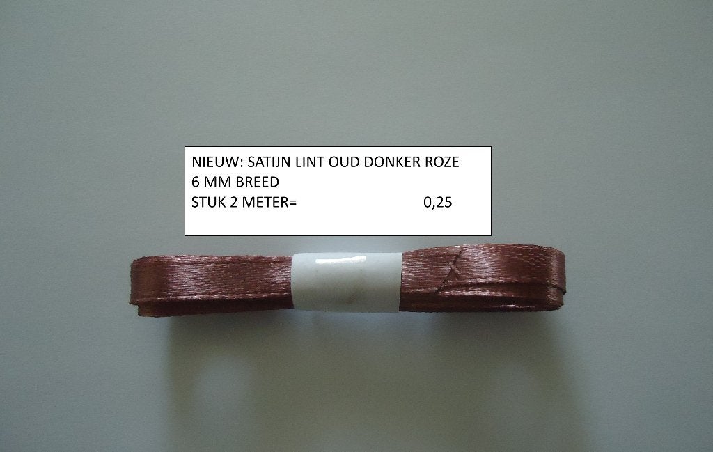 ❤️satijn lint 6mm oud donker roze ( alleen verzenden, Hobby en Vrije tijd, Kaarten | Zelf maken, Ophalen, Nieuw, Overige thema's