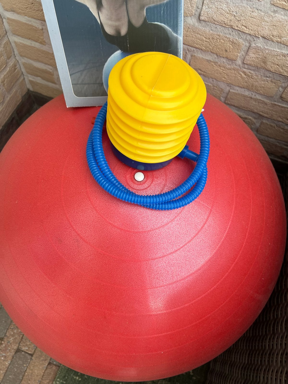 Fitnessbal met pomp - Rucanor Gym Ball 75 cm, Sport en Fitness, Fitnessmaterialen, Ophalen, Nieuw, Buik, Fitnessbal