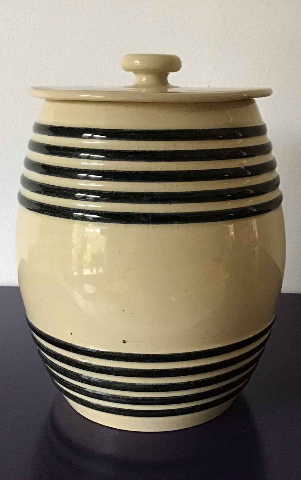 Antieke Bandenpot Sociéte Ceramique Maastricht 1870-1895, Ophalen of Verzenden