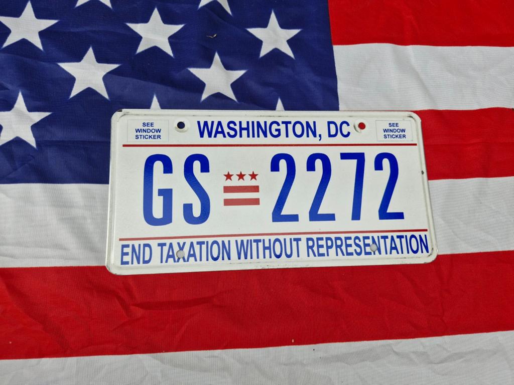 Kentekenplaat Washington DC USA Nummerplaat nummerbord Licen, Verzamelen, Ophalen of Verzenden, Gebruikt, Auto's