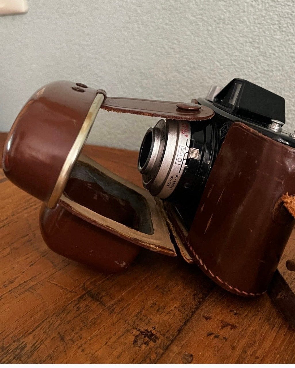 Opruiming!Vintage Agfa Click-II camera met leren tasje, Ophalen of Verzenden, Gebruikt, Compact, Overige Merken