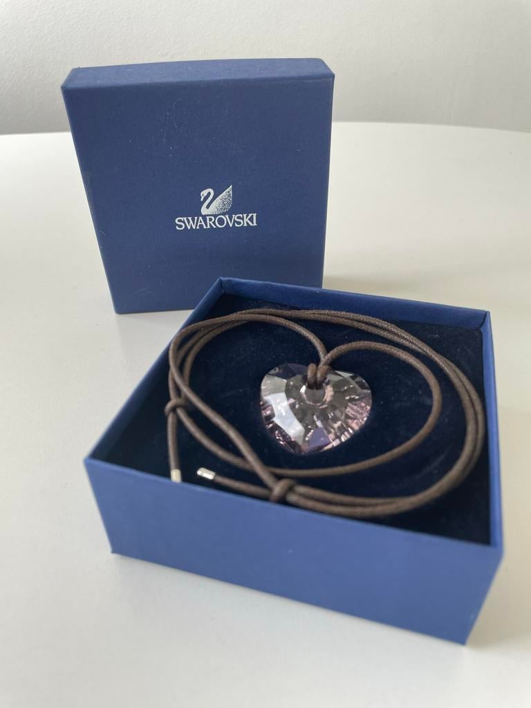Swarovski Hart Ketting Roze Kristal Hanger - 1032276, Met kristal, Overige materialen, Ophalen of Verzenden, Zo goed als nieuw