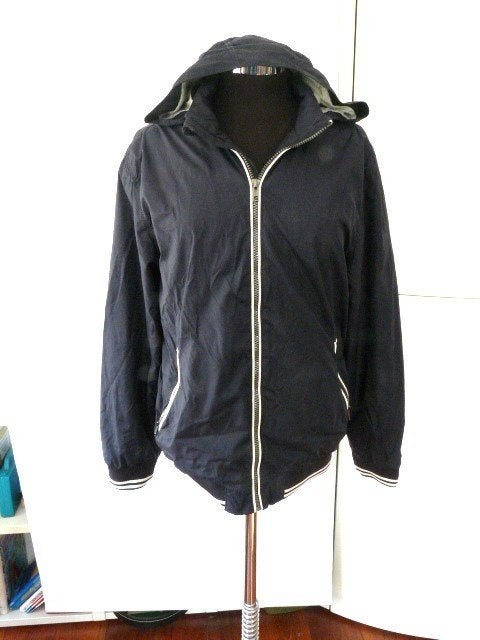 Blauwe jas jack regenjas tussenjas met tricot voering H&M170, H&M, Ophalen of Verzenden, Zo goed als nieuw, Jongen