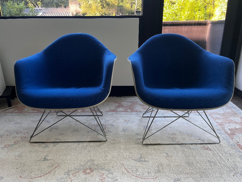 Een paar Originele Eames for Herman Miller, Ophalen, Gebruikt, Twee, Blauw