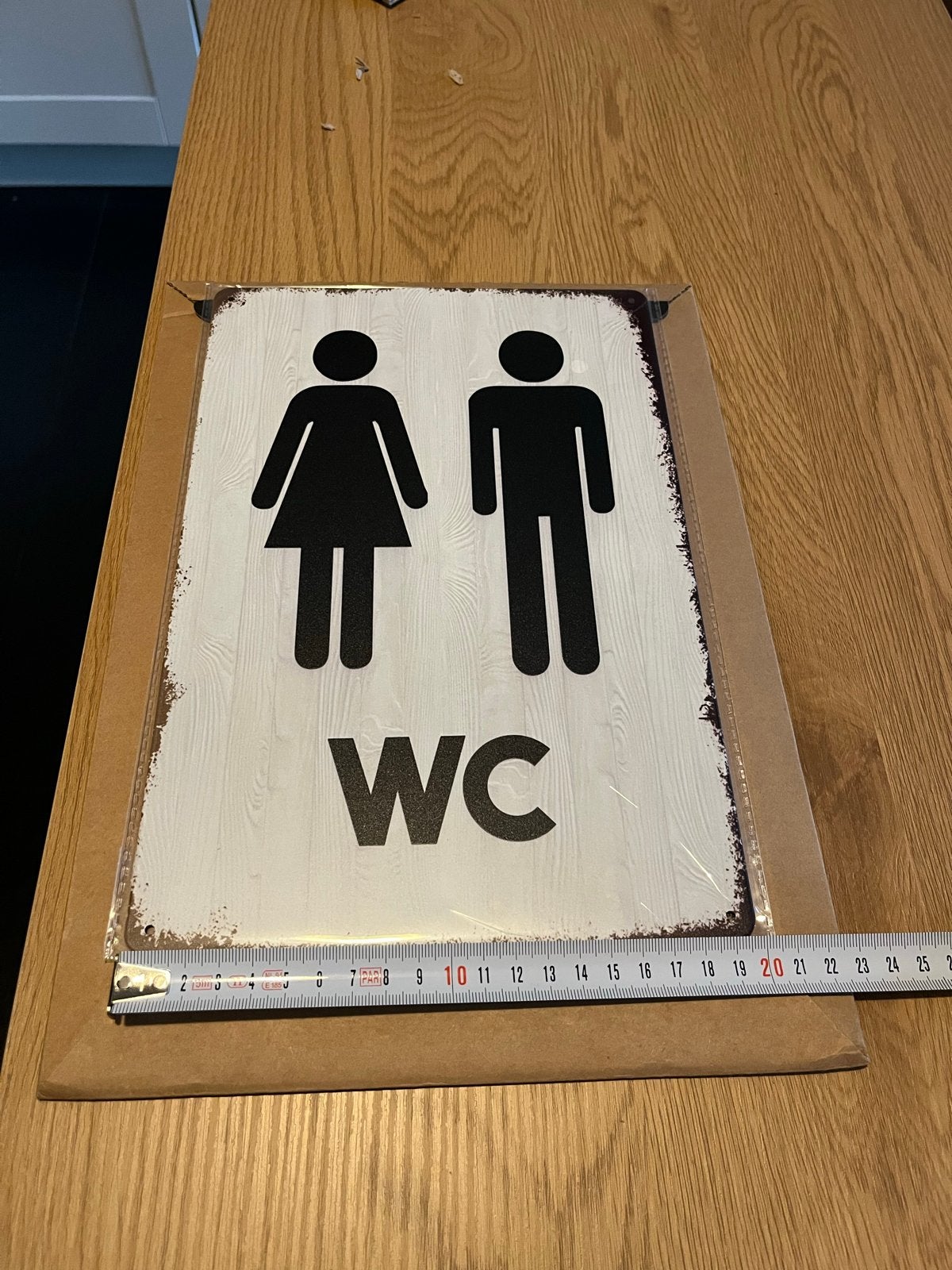 WC bordje metaal - Nieuw, Ophalen, Vintage, Nieuw, Metaal