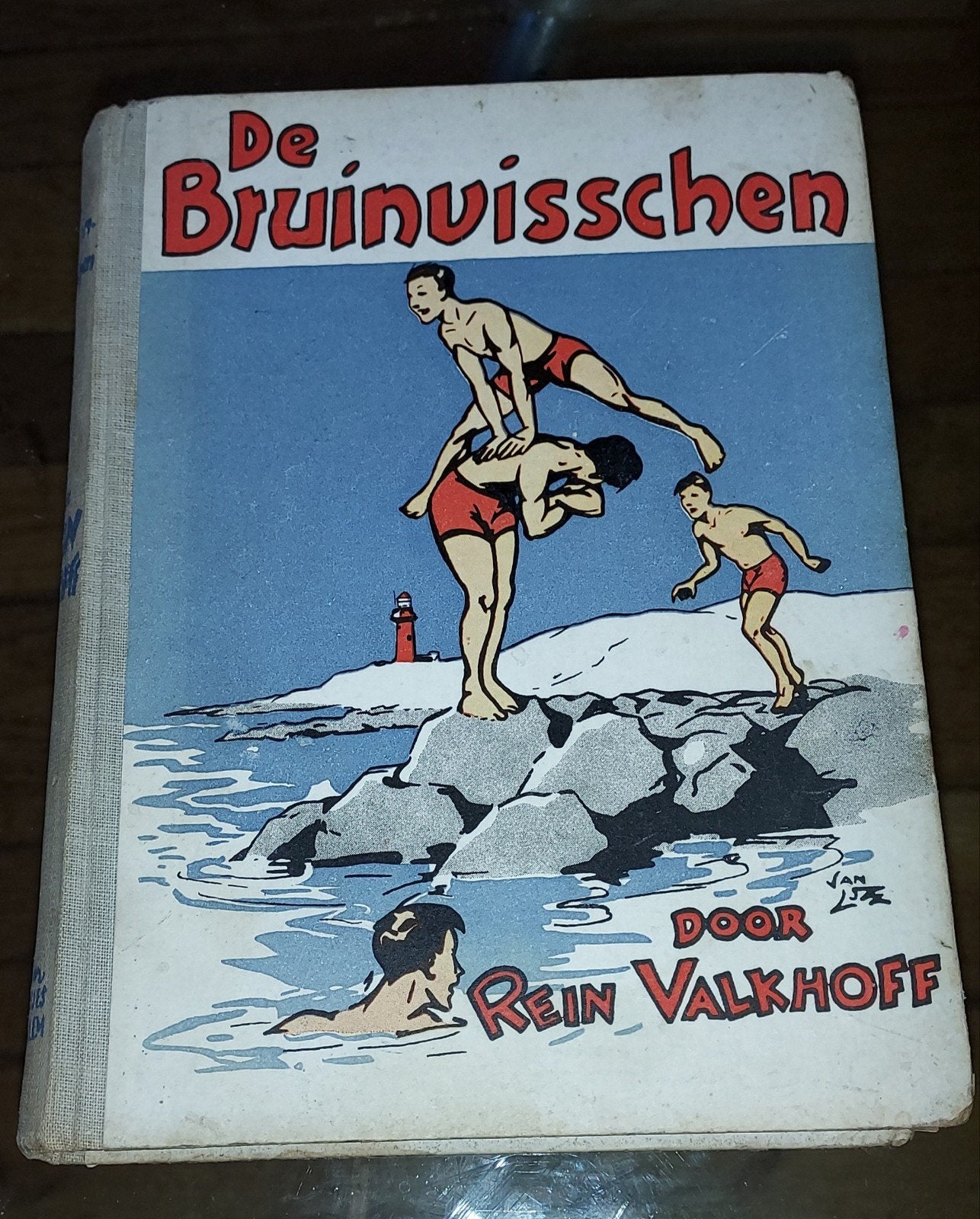 Antiek Kinderboek: De Bruinvisschen (3e druk, ca. 1930) – Re, Ophalen of Verzenden, Gelezen